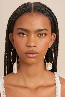 Earrings|Jewelry>Cult Gaia JUNO EARRING - Pearl