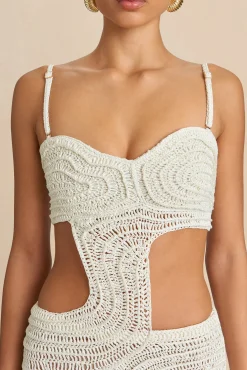 Dresses>Cult Gaia KIRA CROCHET DRESS - Off White