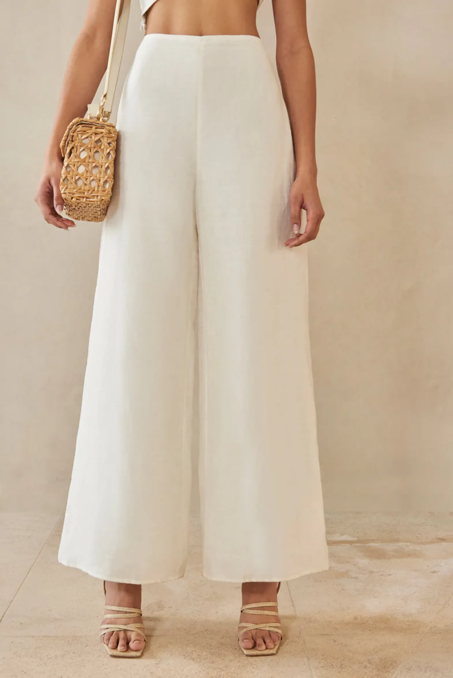 Sets|Bottoms>Cult Gaia KORA PANT - Off White Linen