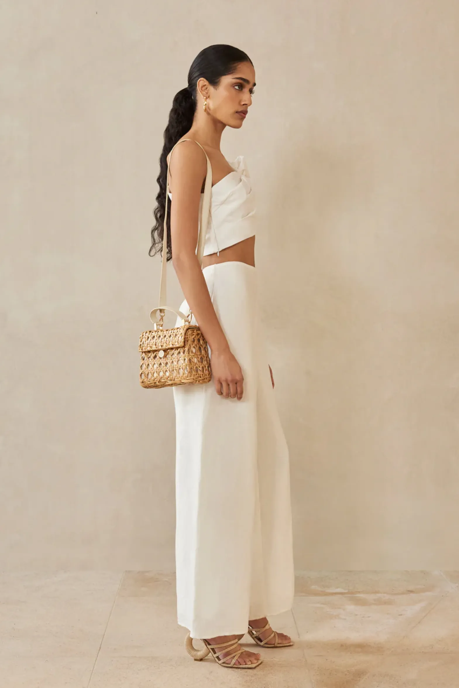 Sets|Bottoms>Cult Gaia KORA PANT - Off White Linen