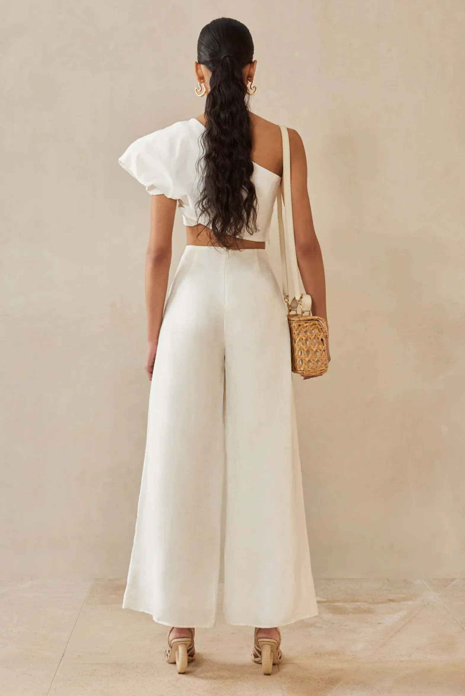 Sets|Bottoms>Cult Gaia KORA PANT - Off White Linen