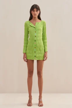 Dresses>Cult Gaia LAFINA DRESS - Lime