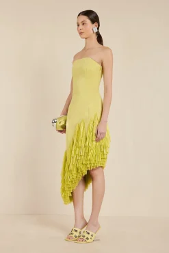 Gowns|Dresses>Cult Gaia LIBBY GOWN - Lemon Sorbet