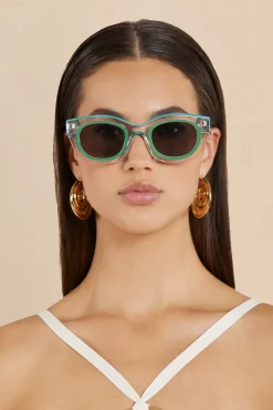 Sunglasses|Accessories>Cult Gaia LILI SUNGLASSES - Clear