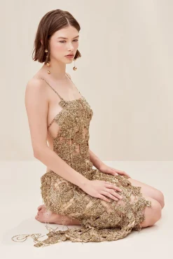 Gowns|Dresses>Cult Gaia LYANA GOWN - Champagne