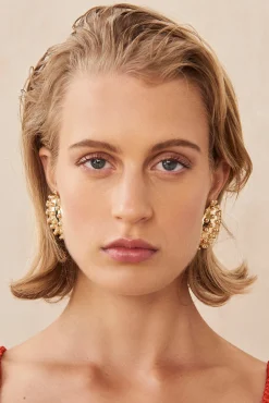 Earrings|Jewelry>Cult Gaia NAJIA EARRING - Shiny Brass