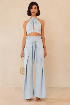 Bottoms|Sets>Cult Gaia NAOMI PANT - Ice Blue