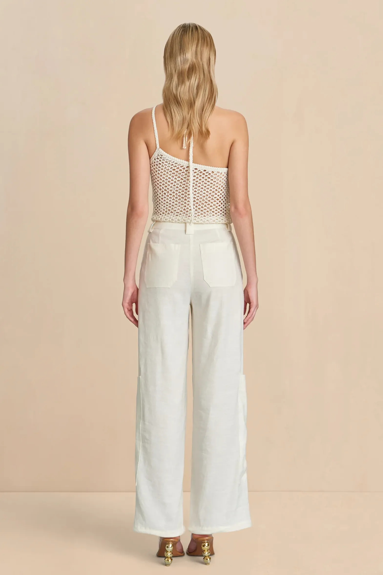 Tops>Cult Gaia NAZANIN CROCHET TOP - Off White