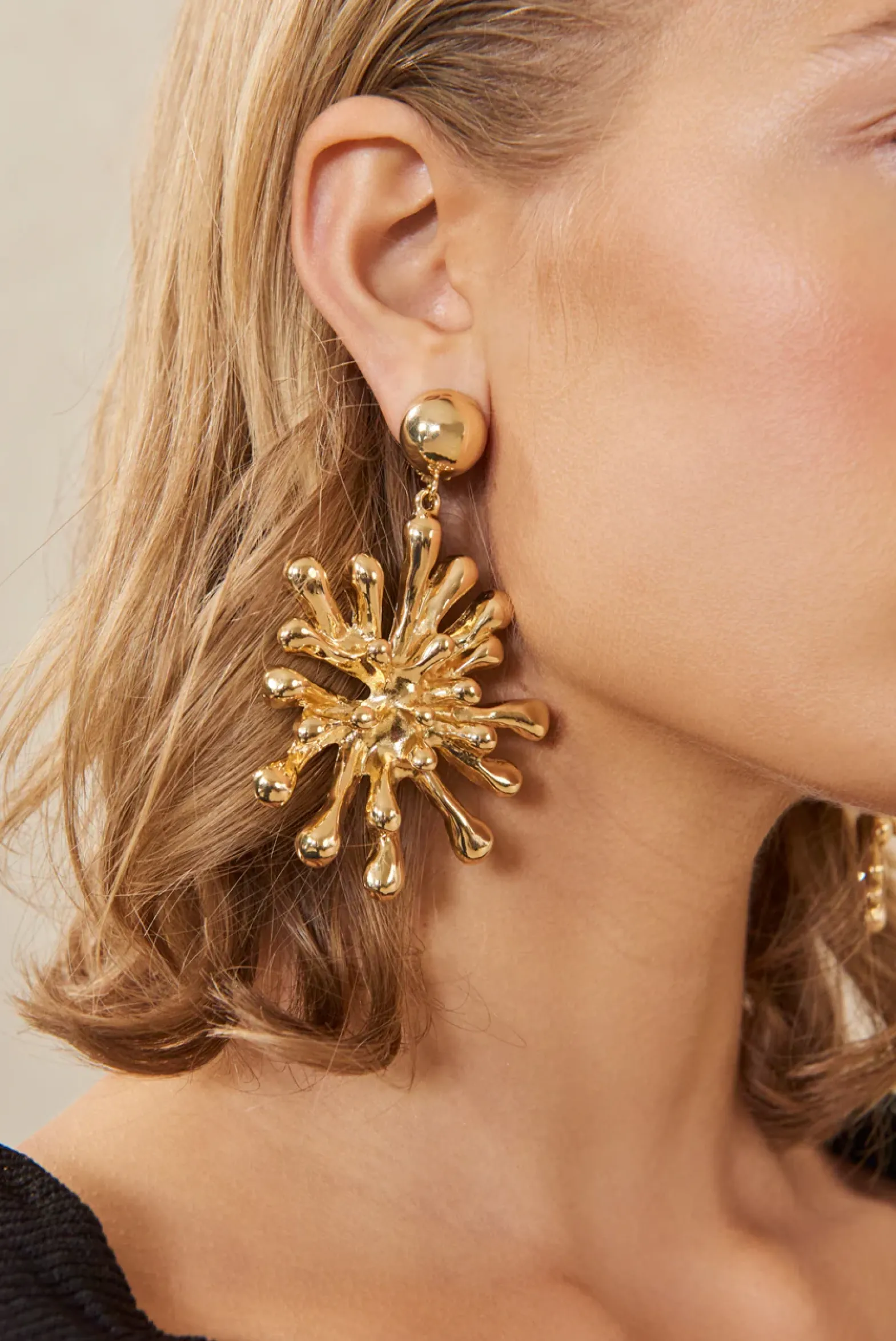 Earrings|Jewelry>Cult Gaia ODEYA EARRING - Shiny Brass