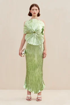 Sets|Bottoms>Cult Gaia OMID SKIRT - Spearmint Metallic