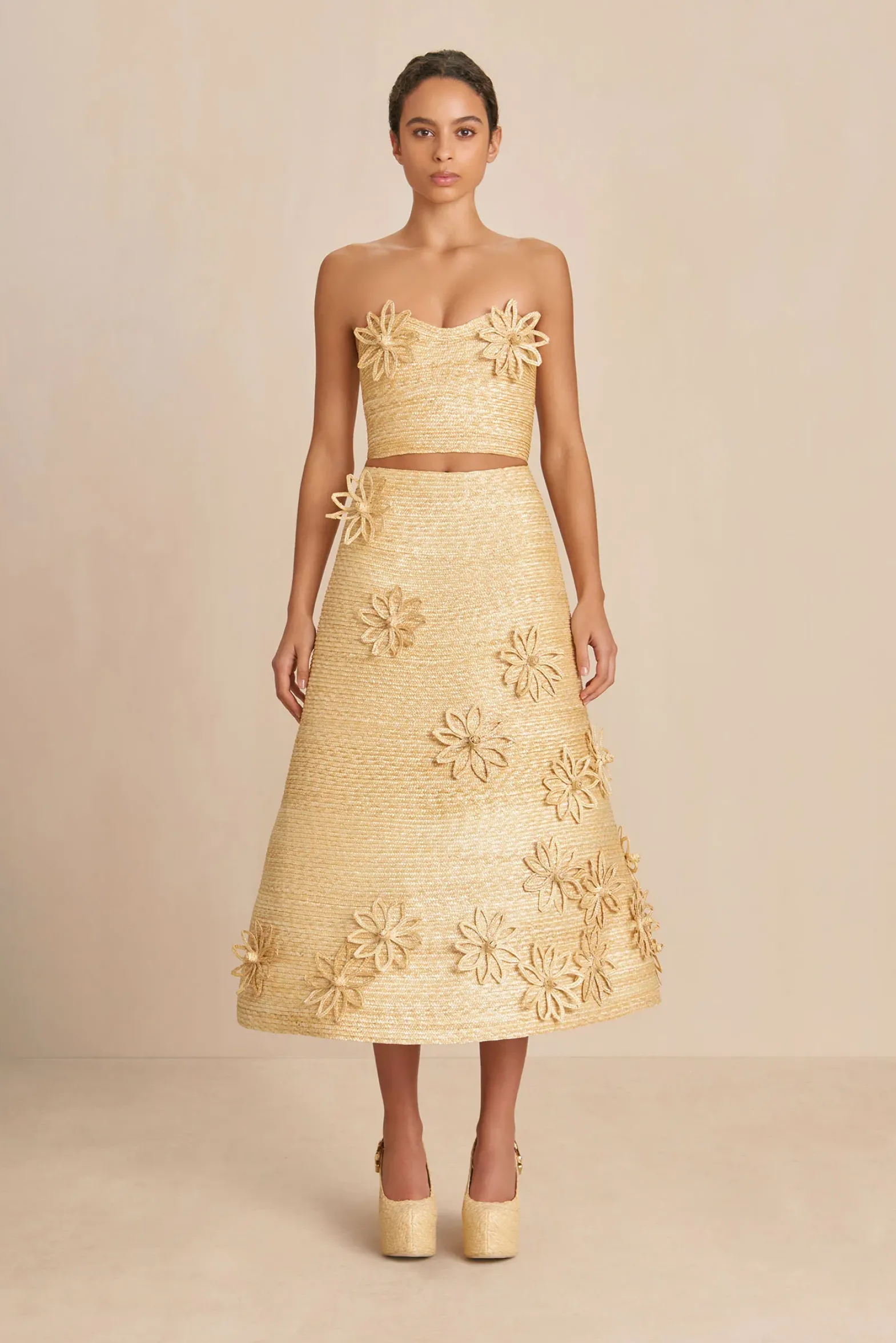 Bottoms>Cult Gaia OPHILE SKIRT - Natural