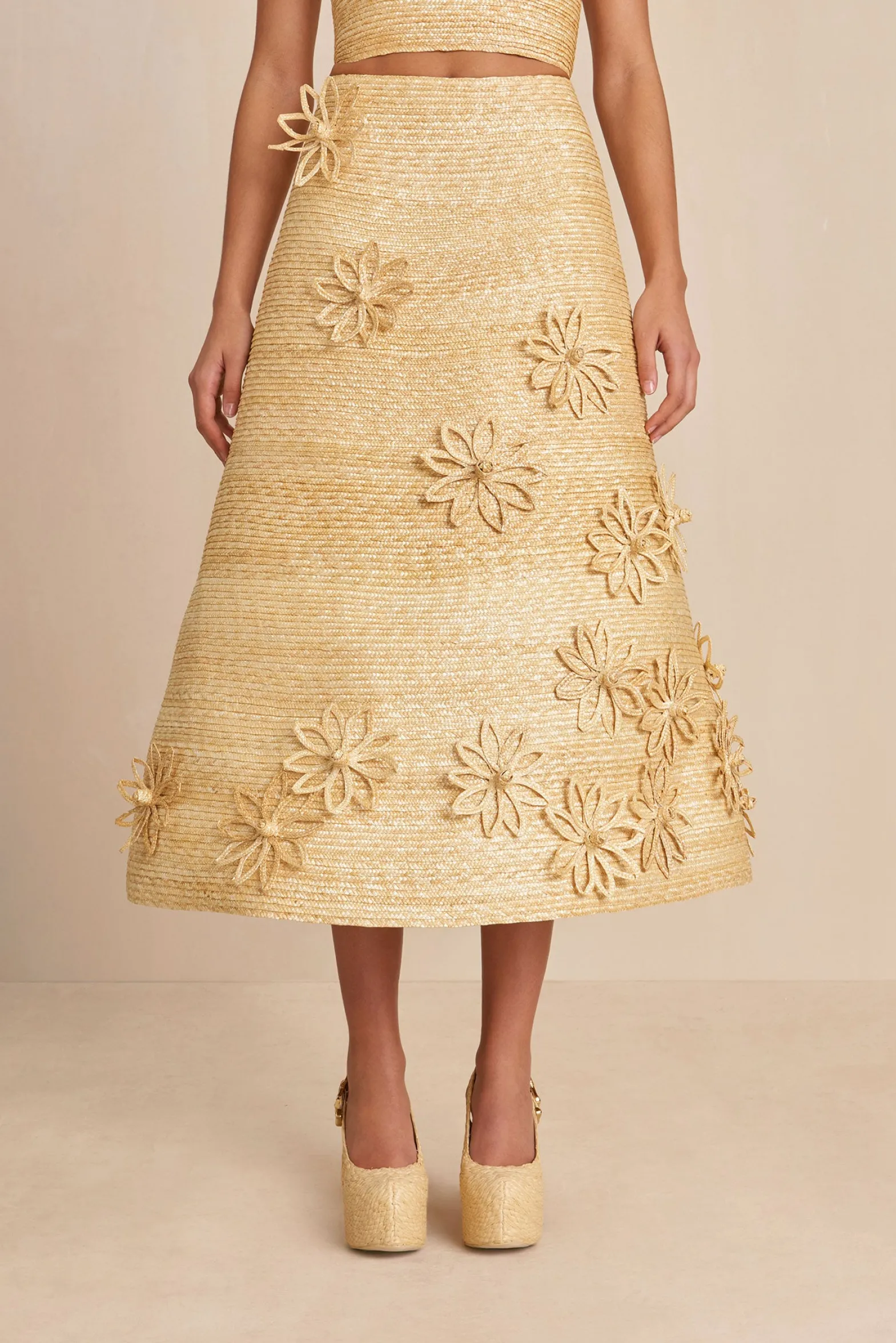 Bottoms>Cult Gaia OPHILE SKIRT - Natural