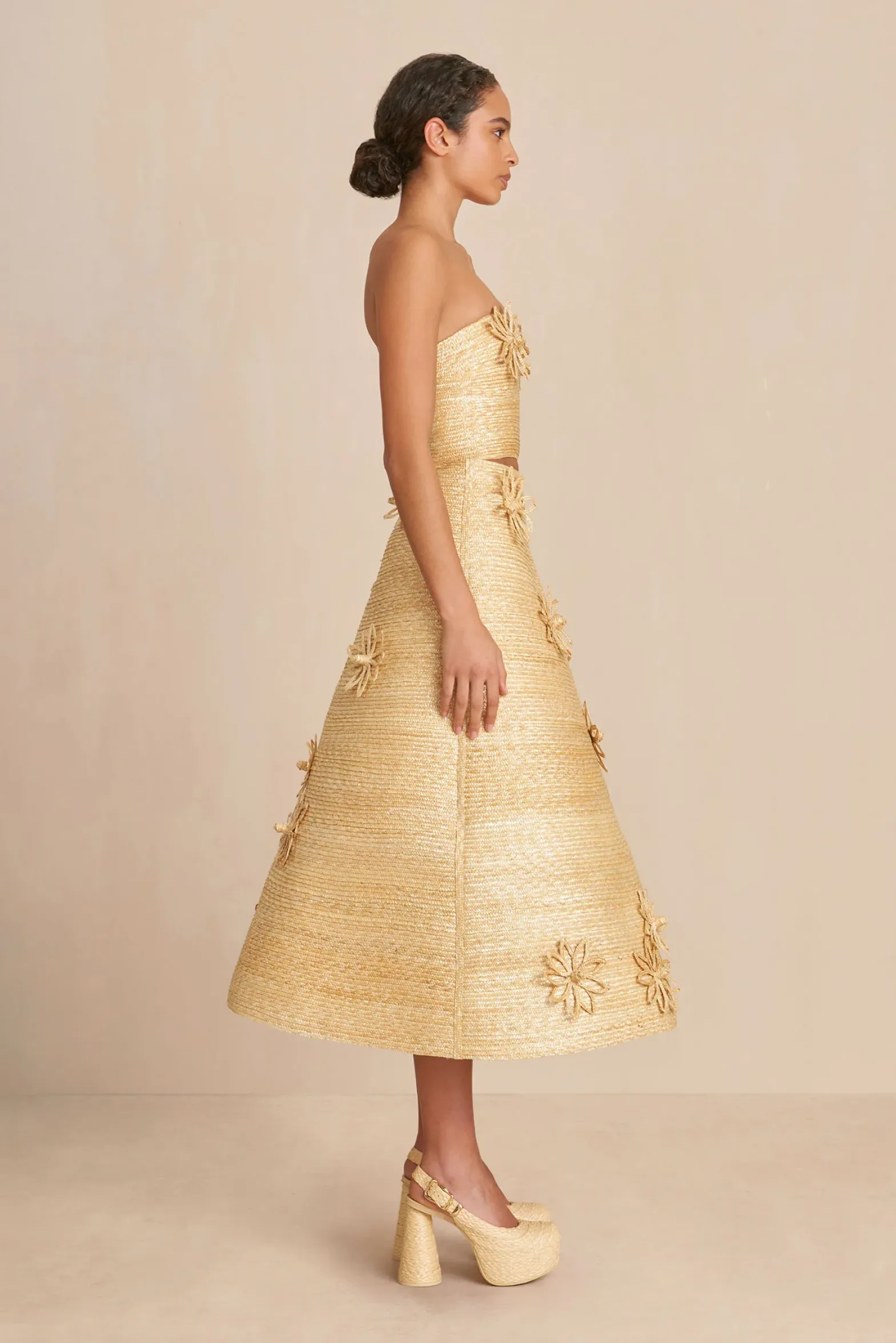 Bottoms>Cult Gaia OPHILE SKIRT - Natural