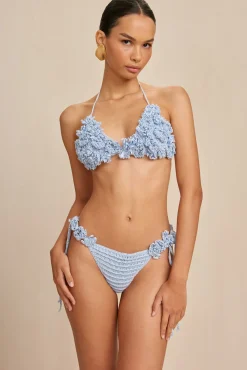 Bikinis>Cult Gaia POLA CROCHET BIKINI TOP - Marine