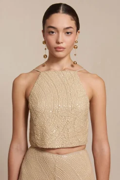 Tops>Cult Gaia POLI TOP - Champagne