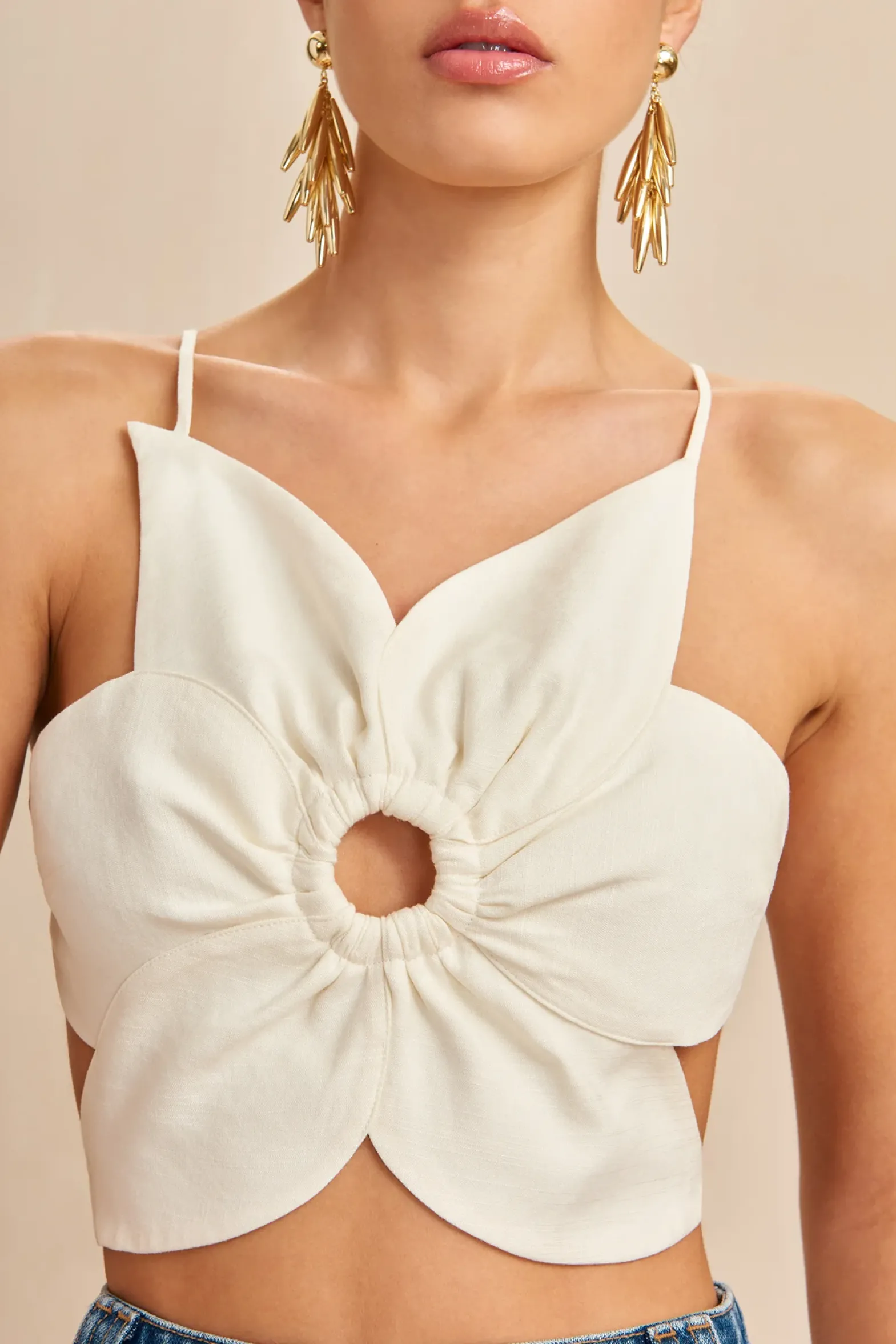 Tops>Cult Gaia RACHEL TOP - Off White