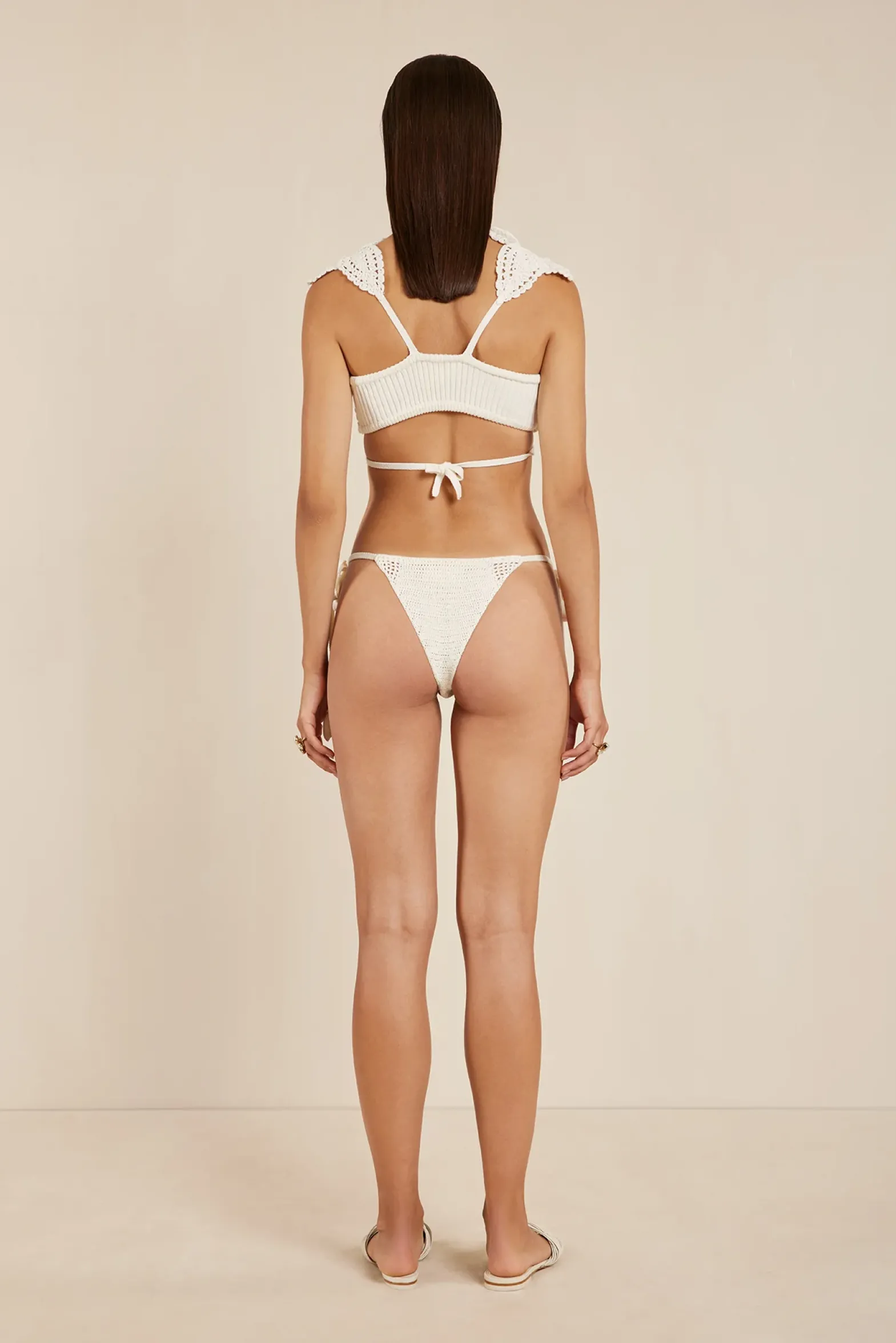 Bikinis>Cult Gaia REINA CROCHET BIKINI TOP - Off White