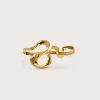 Jewelry|Rings>Cult Gaia RUE HAND CUFF - SHINY BRASS