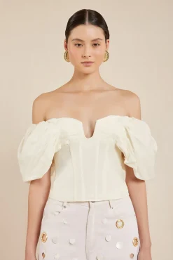 Tops>Cult Gaia SAMANTHA TOP - Off White