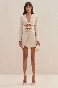 Sets|Bottoms>Cult Gaia SAMMY SKIRT - Ecru