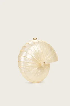 Mini Bags|Clutches>Cult Gaia SIRENA CLUTCH - Ivory