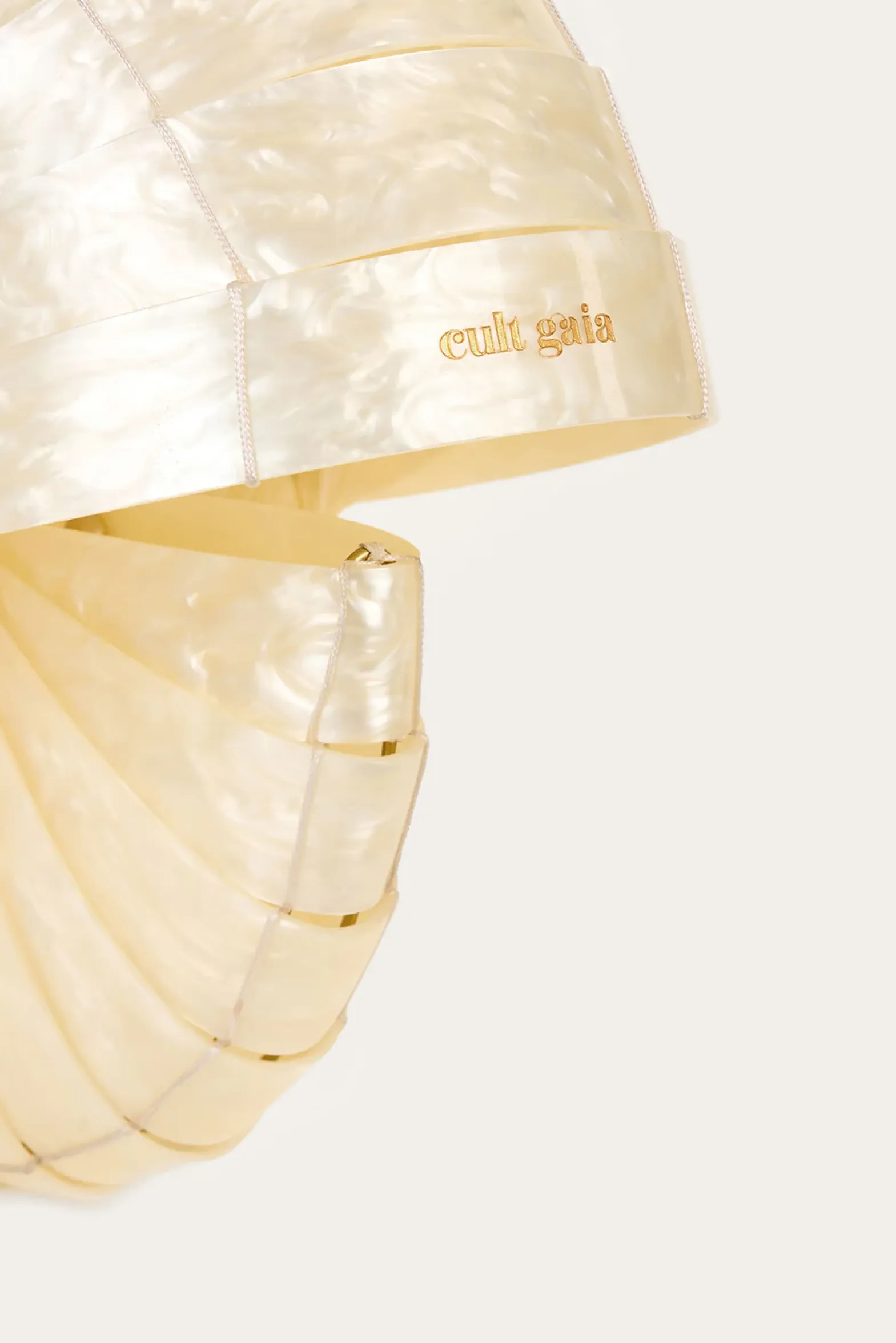 Mini Bags|Clutches>Cult Gaia SIRENA CLUTCH - Ivory