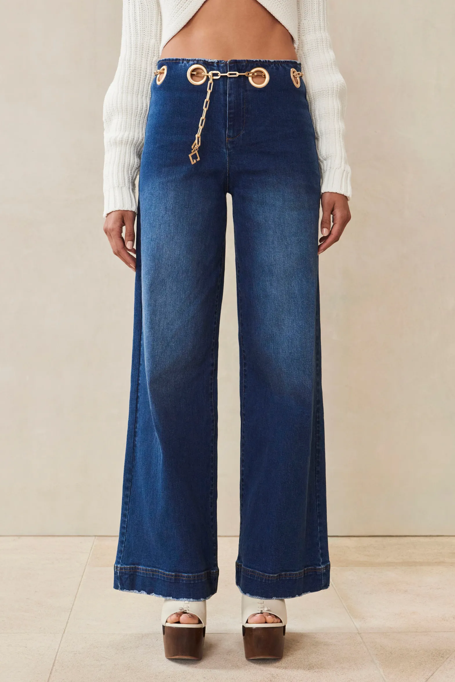 Bottoms>Cult Gaia SYDNEY PANT - Rinse Wash