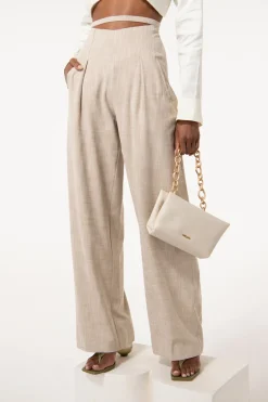 Bottoms>Cult Gaia TASHA PANT - Ecru