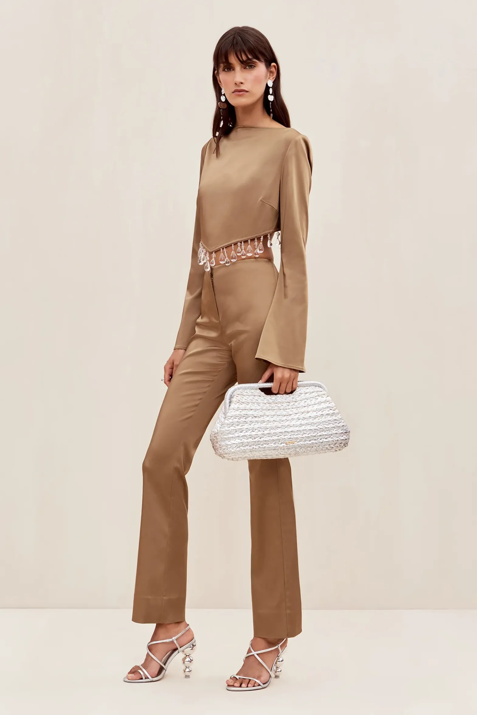 Bottoms>Cult Gaia VILLIE PANT - Affogato