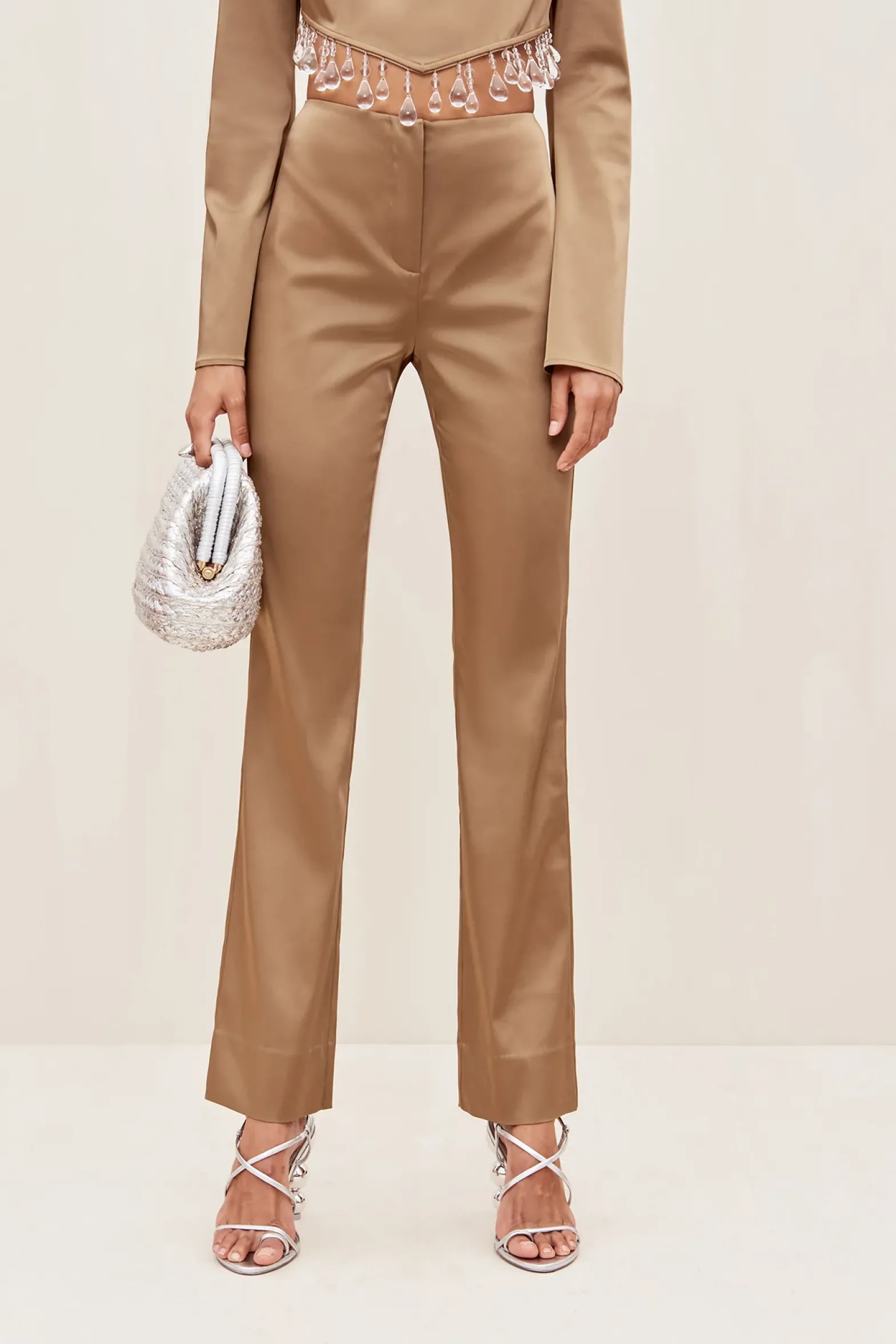 Bottoms>Cult Gaia VILLIE PANT - Affogato