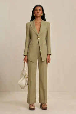 Outerwear>Cult Gaia WANYE BLAZER - Tea