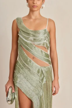 Gowns|Dresses>Cult Gaia WHITNEY GOWN - Light Honeydew