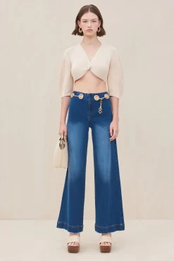 Tops|Knits>Cult Gaia WILMA KNIT CARDIGAN - Gardenia