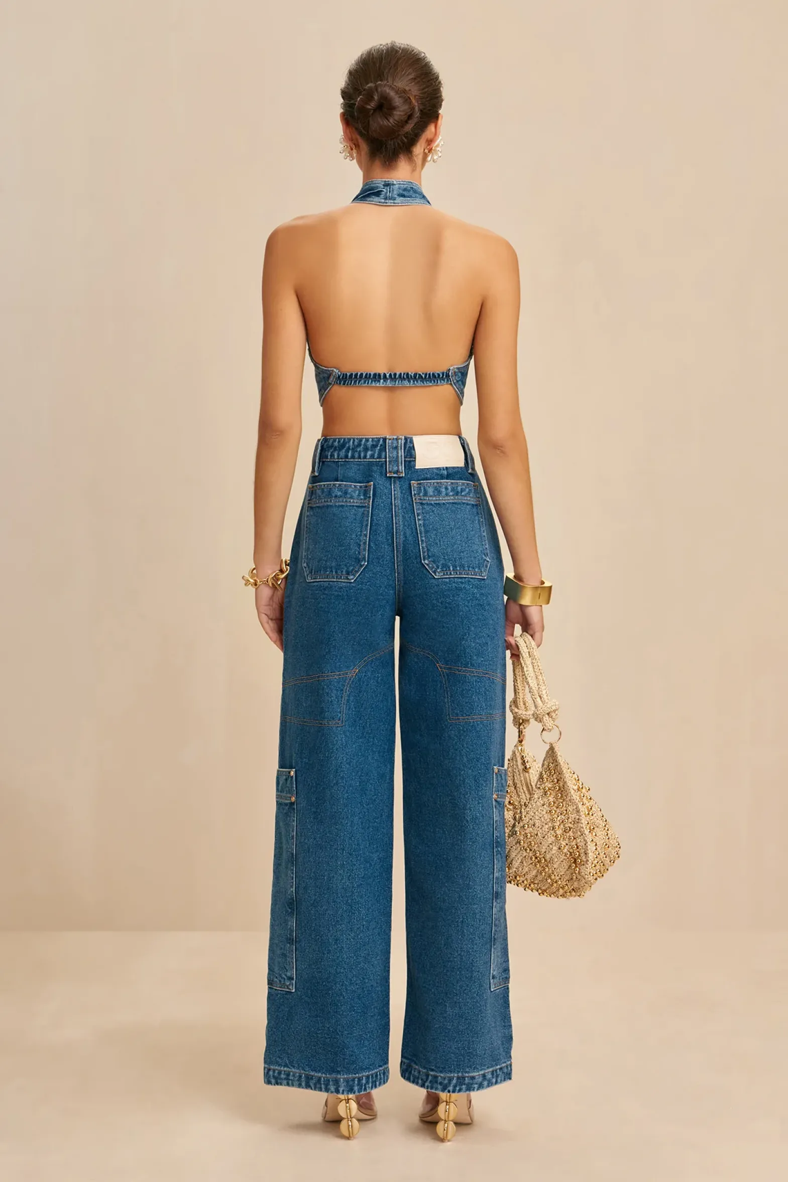 Bottoms>Cult Gaia WYNN PANT - Indigo