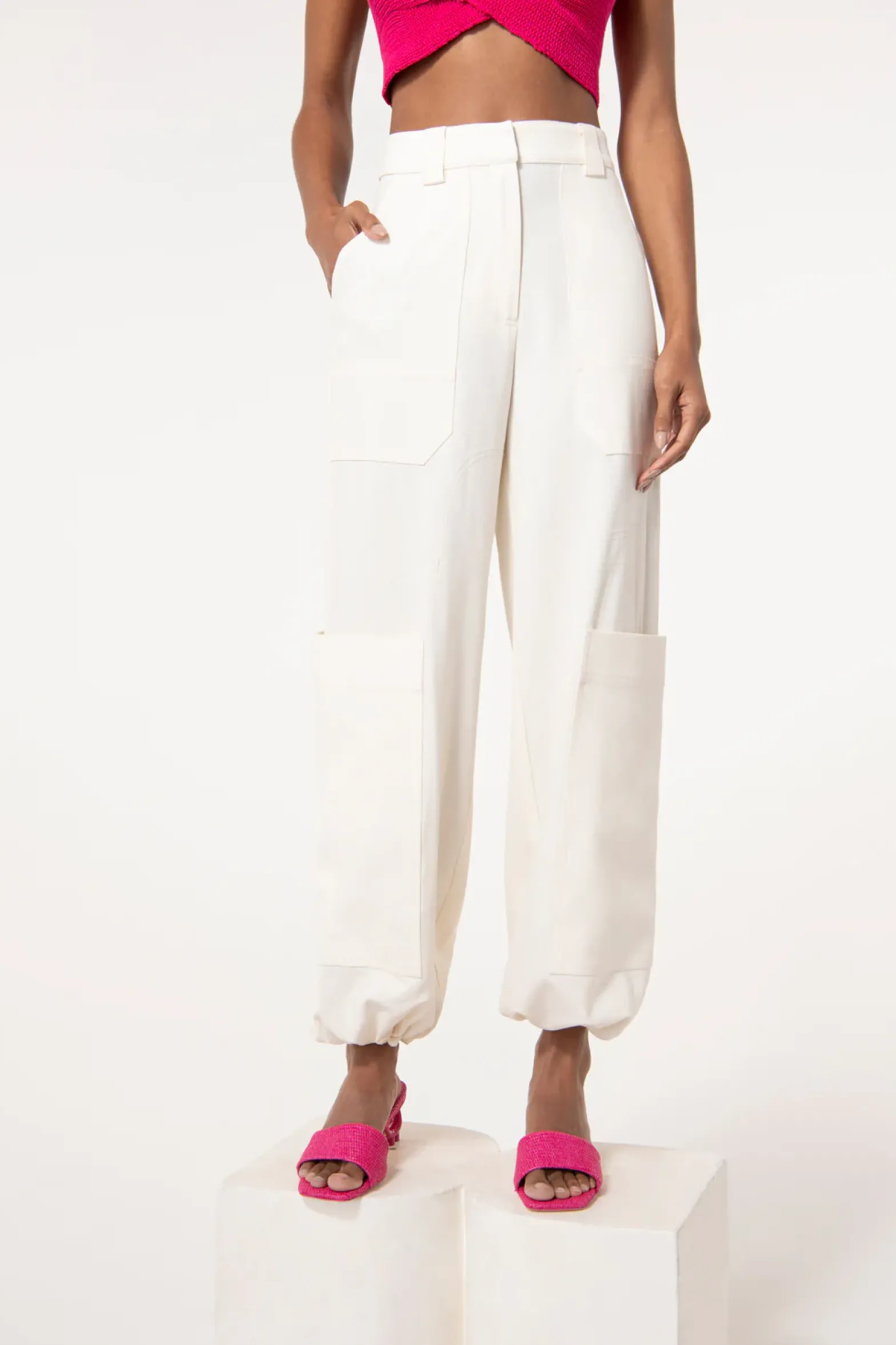 Bottoms>Cult Gaia WYNN PANT - Off White