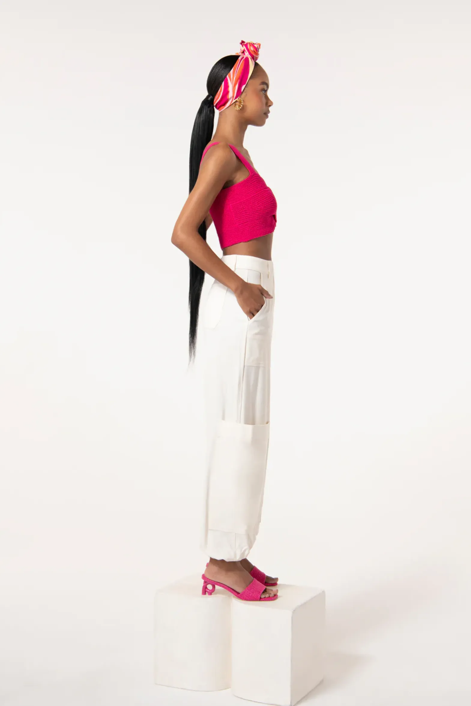 Bottoms>Cult Gaia WYNN PANT - Off White