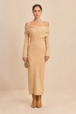 Knits>Cult Gaia ZENNIE KNIT DRESS - Tawn Melange