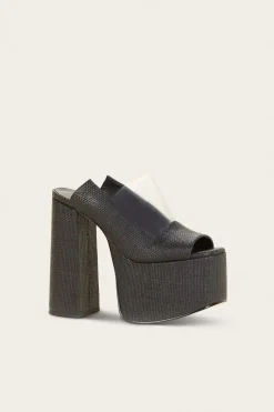 Evening|Platforms>Cult Gaia ZIGGY PLATFORM - Black Raffia