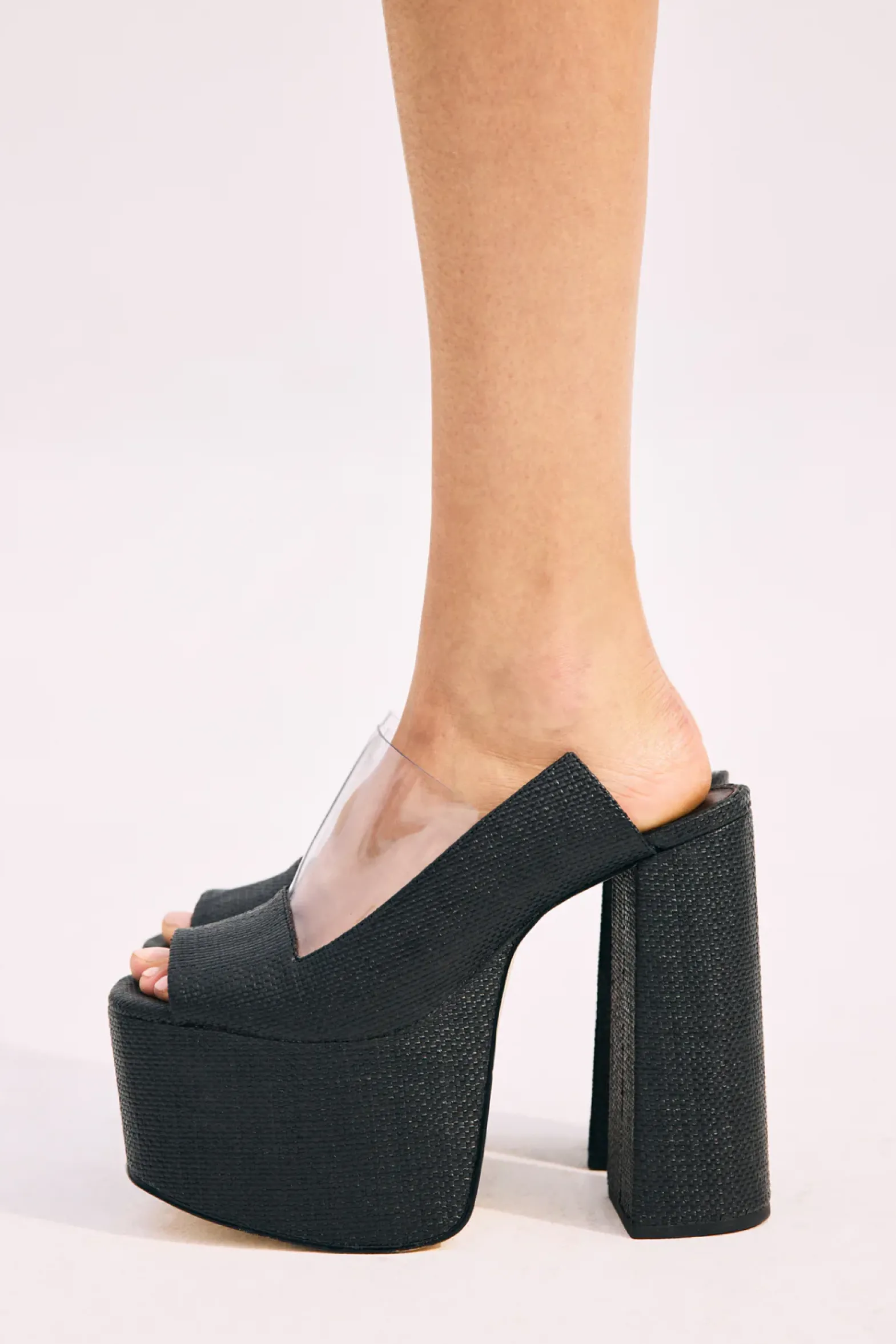 Evening|Platforms>Cult Gaia ZIGGY PLATFORM - Black Raffia